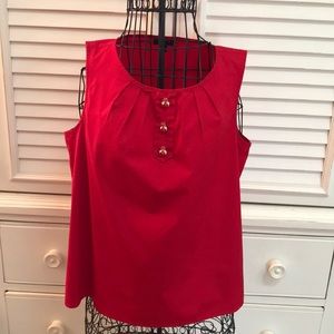 Talbots Petites Red Tank Blouse Size 8P